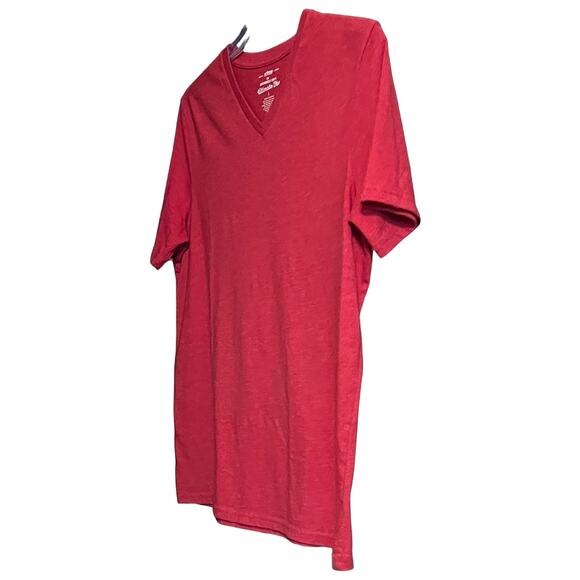 URBAN PIPELINE ULTIMATE TEE SHORT SLEEVE V-NECK T-SHIRT, WOMENS, L, RED - Picture 3 of 8